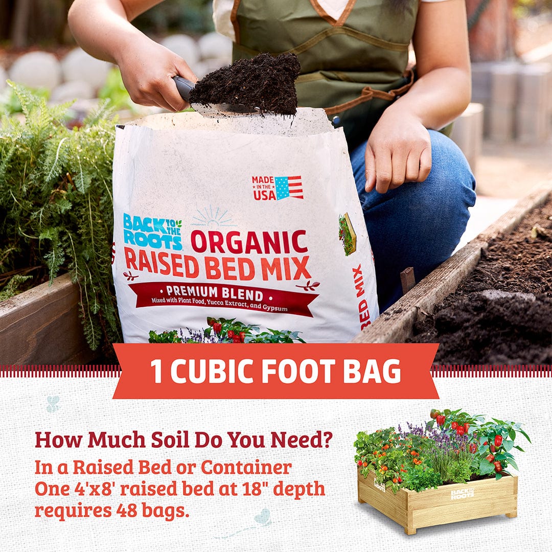 Organic Raised Bed Mix: Bulk Half Truckload 22 Cubic Yards (10 Pallets | 600 1CF Bags)